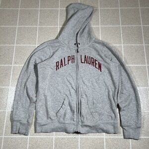 Vintage Polo Jeans Company Hoodie Womens XL Ralph Lauren Spell Out Full Zip Y2K